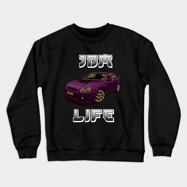 JDM Life Cars & Drifting Alternate Crewneck Sweatshirt by FungibleDesign